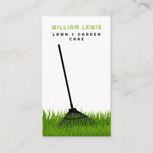 ガーデンローン気に造園モダングラスレーキ 名刺 (正面)