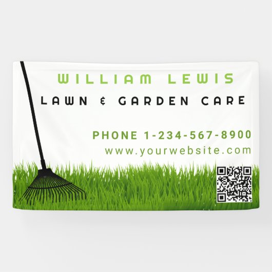 ガーデンローン気に造園モダングラスレーキ 横断幕 (横)