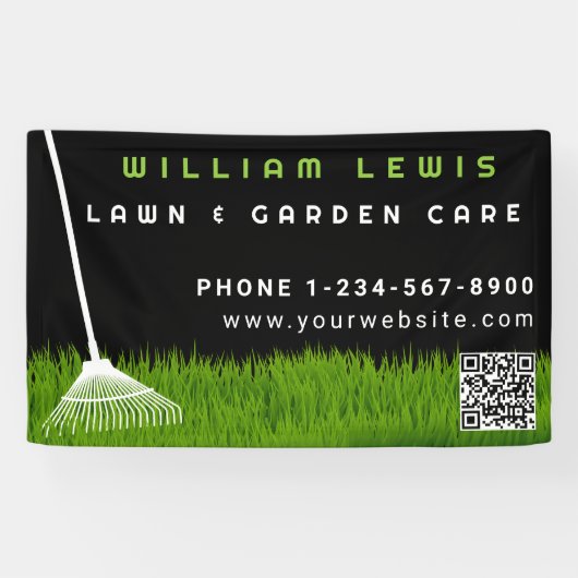 ガーデンローン気に造園モダングラスレーキ 横断幕 (横)