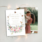 ガーデンワイルドフラワーシッ結婚ク写真救の日付 招待状