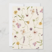 ガーデンワイルドフラワーズボタニカル30th誕生日 招待状 (裏面)