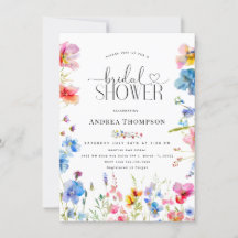 ガーデンワイルドフラワータイポグラフィブライダルシャワー