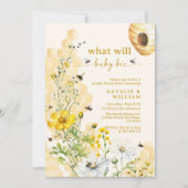 ガーデンワイルドフラワーハニカムビージェンダーの表示 招待状 (正面)