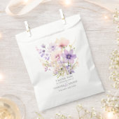 ガーデンワイルドフラワーパープルラベンダーパープル結婚ズ フェイバーバッグ (クリップ留めされた状態)