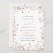 ガーデンワイルドフラワー結婚式招待状 招待状 (正面)