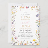 ガーデンワイルドフラワー結婚式招待状 招待状 (正面)