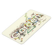 ガーデンワードアートかわいいガーデおもしろいニングタイポグラフィ マグネット (左側)