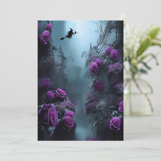 ガーデン不気味ハローウィンパーティ招待状 招待状 (スタンド正面)