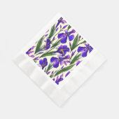 ガーデン交響楽団：アイリス花柄 縁ありランチョンナプキン (角)