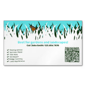 🌿🦋ガーデン健康：プロフェッショナル芝生サー気にビス マグネット名刺 (正面)