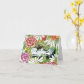 ガーデン切抜きノートカード カード (黄色い花)