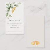 ガーデン動物蝶おむつラッフルベビーシャワー エンクロージャーカード (正面/裏面)