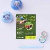 ガーデン及び造園カスタムサービス チラシ (シングル)