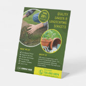 ガーデン及び造園カスタムサービス 台座サイン (正面)