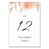 ガーデン咲きサンゴバラ。ボタニッ結婚クス テーブルナンバー (裏面)