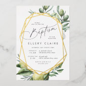 ガーデン地中海のバプテスマ 箔招待状 (正面)