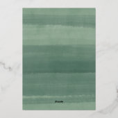 ガーデン地中海のベビー献身 箔招待状 (裏面)