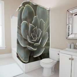 ガーデン多肉質グリーングレートーンリアリスティックアート シャワーカーテン