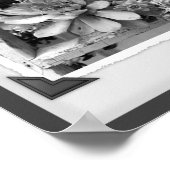 ガーデン多肉黒白のスナップショット ポスター (角)