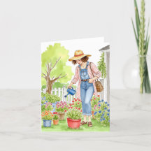 ガーデン女性の水の色