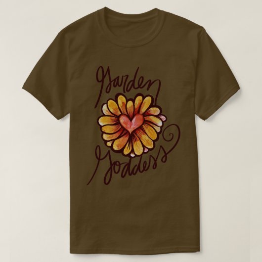 ガーデン女神フラワーハート Tシャツ (デザイン正面)