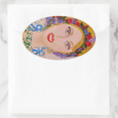 ガーデン女神 楕円形シール (バッグ)