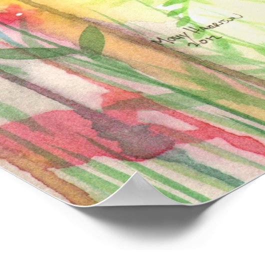 ガーデン妖精の国女性抽象芸術ポップ・アートのアートポスター ポスター (角)