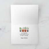 ガーデン引用文ネバートゥオールド誕生日ユーモア カード (内部)