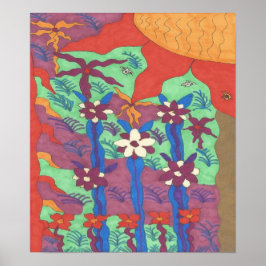 ガーデン抽象芸術アートポスタープリント ポスター