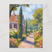 ガーデン散策 | 油彩フローラ路 ポストカード (正面)