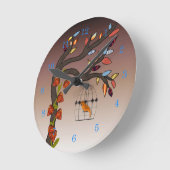 ガーデン日本のクロック ラウンド壁時計 (傾斜)