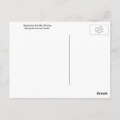 ガーデン日本のブリッジ ポストカード (裏面)