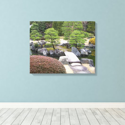 ガーデン日本の日本庭園 キャンバスプリント (インサイチュ (ウッドフロア))
