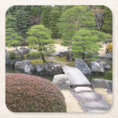 ガーデン日本の日本庭園 スクエアペーパーコースター (正面)