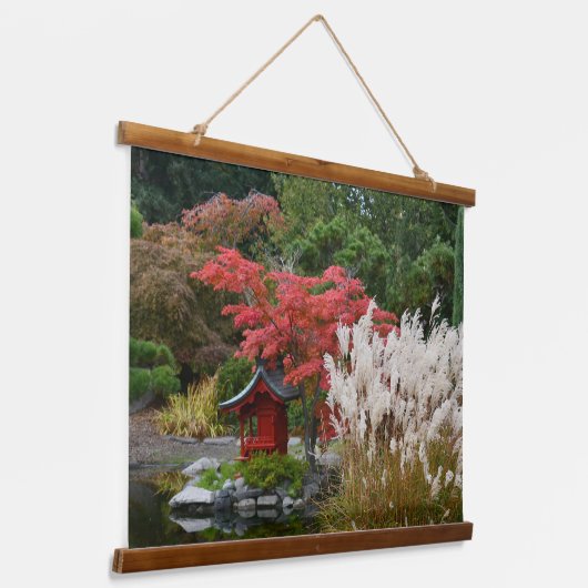 ガーデン日本の秋の風景 吊り下げ型タペストリー (傾斜あり)