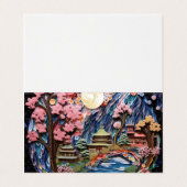 ガーデン日本の3Dエフェクトの背景 名刺 (外部フラット)