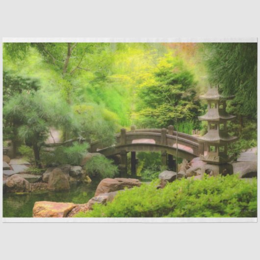 ガーデン日本の – 橋の下の水 薄葉紙 (正面)