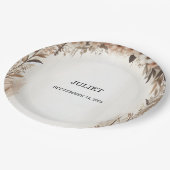 ガーデン春ウッドボー素朴ブライダルシャワー ペーパープレート (アングル)