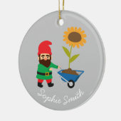 ガーデン格言かわいいガーデニングテーマ セラミックオーナメント (左)