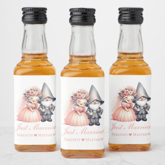 ガーデン格言たった今結婚しましたフェアリータ素朴ーレ結婚ーズ リキュールボトルラベル (ボトル)