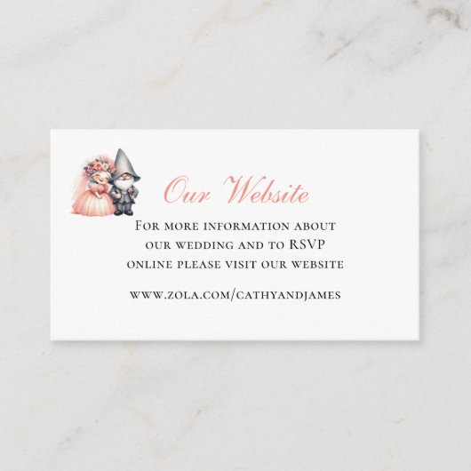 ガーデン格言ウッドランド結婚オレンジのウェブサイト エンクロージャーカード (正面)