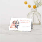 ガーデン格言ウッドランド結婚オレンジズテーブルエスコート プレイスカード (正面)