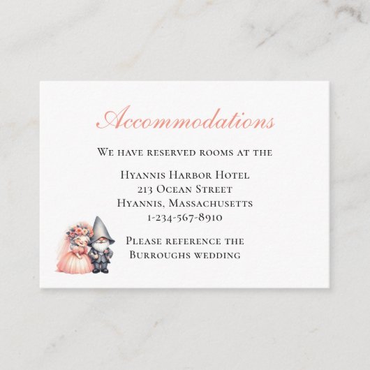 ガーデン格言オレン結婚ジズアコモデーション エンクロージャーカード (正面)