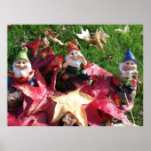 ガーデン格言ズインザヤード秋レッドブラウン葉ズ ポスター (正面)