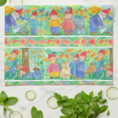 ガーデン格言ピクシー遊タートル キッチンタオル (折り畳み)