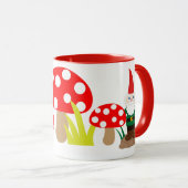 ガーデン格言マッシュルームカスタマイズカップコーヒーマグ マグカップ (正面右)