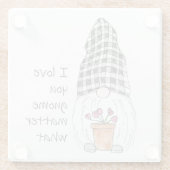 ガーデン格言私はあなたを愛する格言事項 ガラスコースター (裏面)