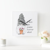 ガーデン格言私はあなたを愛する格言事項 スクエア壁時計 (ホーム)