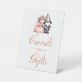 ガーデン格言素朴ウェディングカードとギフト 台座サイン (正面)