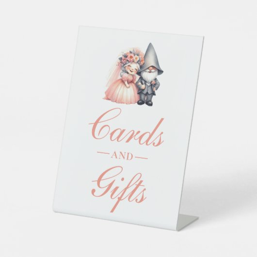 ガーデン格言素朴ウェディングカードとギフト 台座サイン (正面)